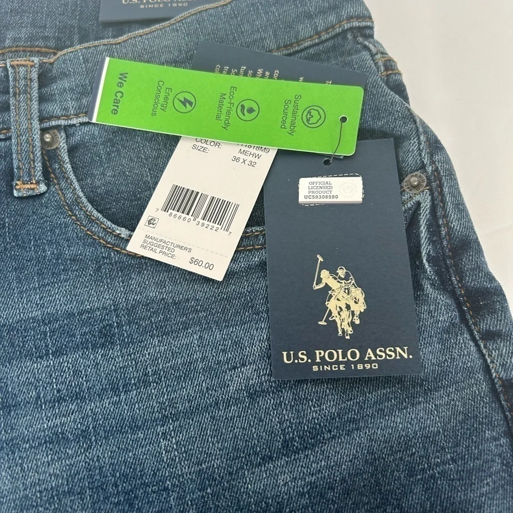 Men’s NWT US Polo Assn.Straight Leg Jeans Slim Fit - Picture 2 of 11